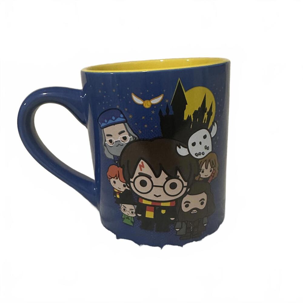 Warner Brother's Harry Potter Blue/Yellow Coffee Mug 14 oz Image On Both Sides